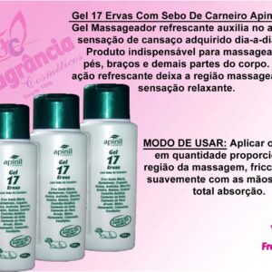 12 Unid Gel Massageador 17 Ervas Apinil 190grs