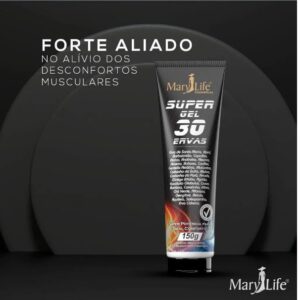 12 Unid Super Gel 30 Ervas Mary Life Bisnaga 150 Grs