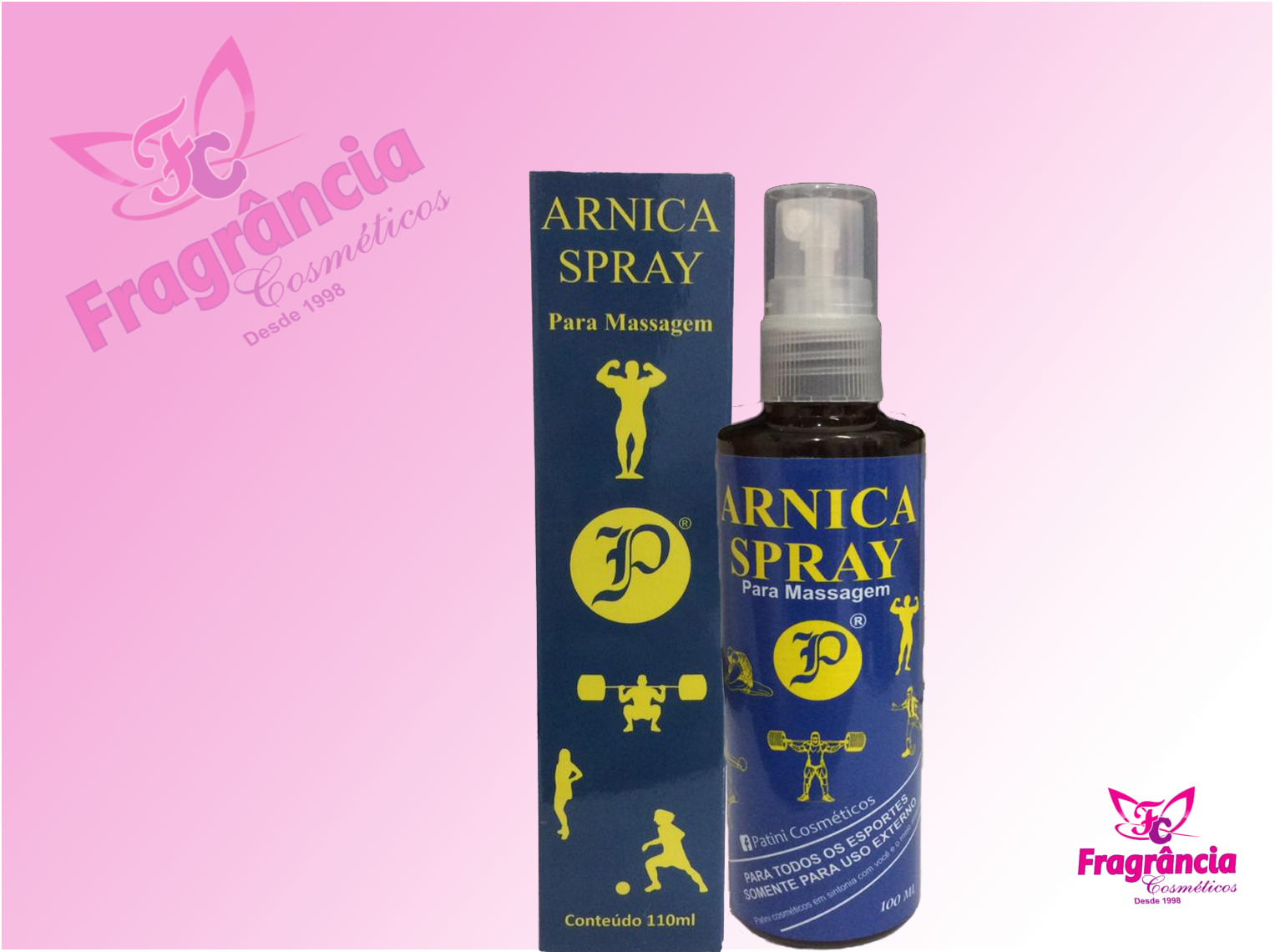 Arnica Spray Para Massagem Com 60 Unidades Fragrância Cosméticos 0548