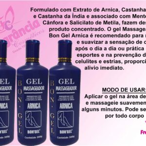 12 Unid Gel Massageador Bon Gel Arnica 200grs