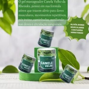 12 Unid Gel Massagem Canela De Velho Rhenuks