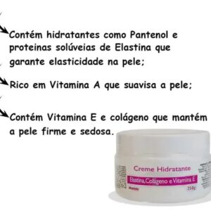 12 Unid Creme Hidratante de Colágeno Elastina e Vitamina E Alquimia 250grs