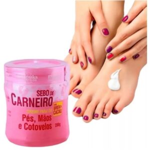 12 Unid Creme Sebo De Carneiro Rhenuks Mãos e Pés 200grs