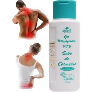 12 Unid Gel Massageador PTD Com Sebo De Carneiro Apinil 190grs