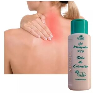 12 Unid Gel Massageador PTD Com Sebo De Carneiro Apinil 190grs