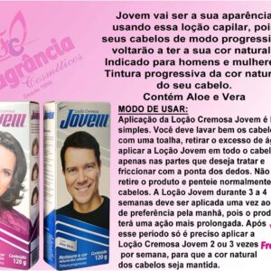 12 Unid Loção Jovem Cremosa (Escurecedora Cabelo) 120ml Unissex