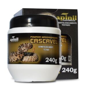 12 Unid Pomada Massageadora Cascavel Apinil 240grs