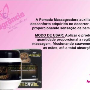 12 Unid Pomada Massageadora Cascavel Apinil 240grs